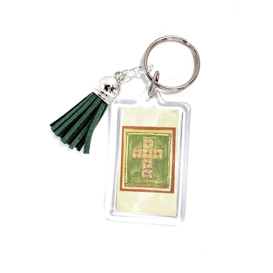 Vibrant Yellow - Hawaiian Cross Key Ring