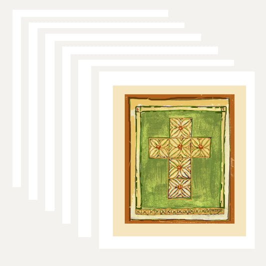 Vibrant Yellow - Hawaiian Cross Note Cards (Six Cards)