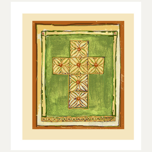 Vibrant Yellow - Hawaiian Cross Note Card (Single Card)