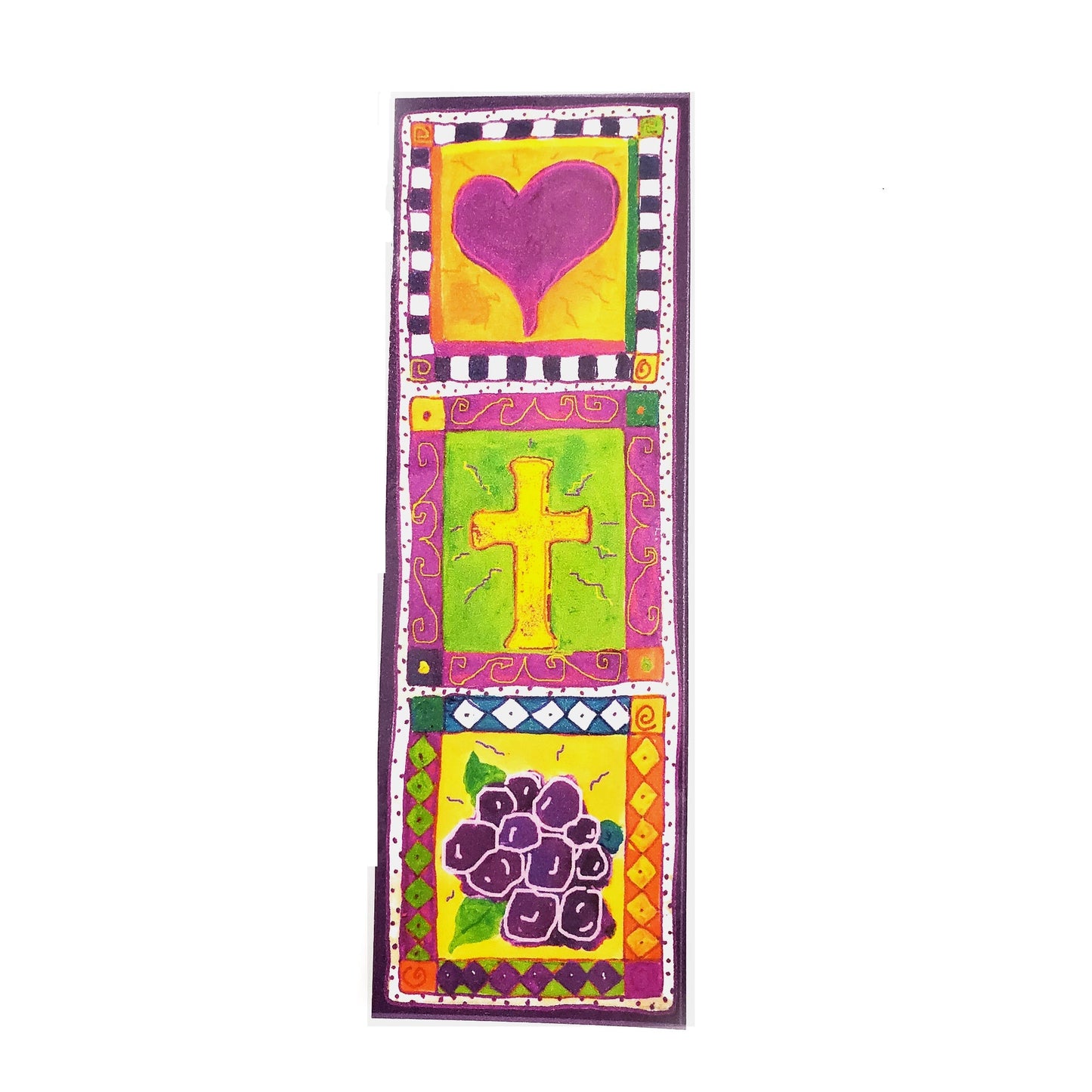 Bright Pink - Heart Bookmark
