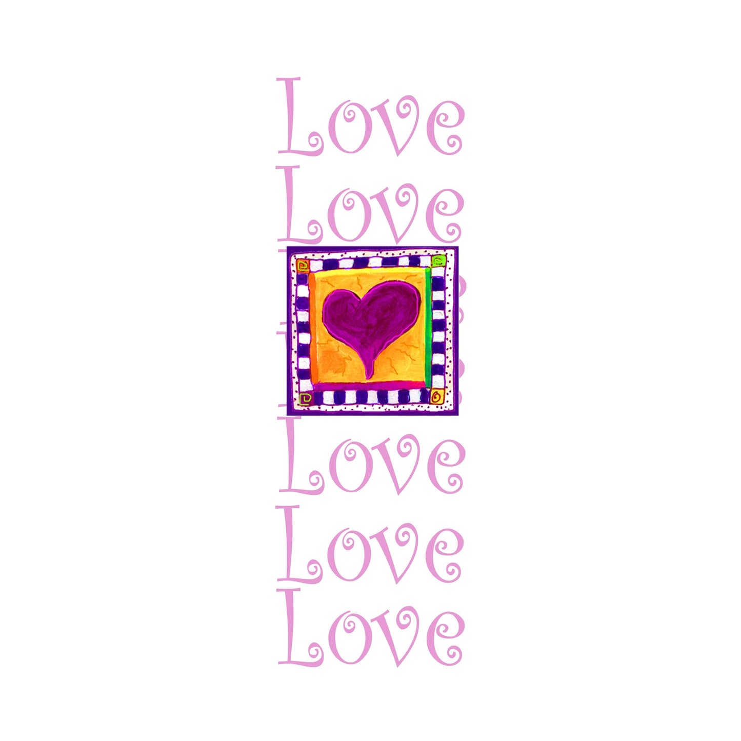 Bright Pink - Heart Bookmark - Love
