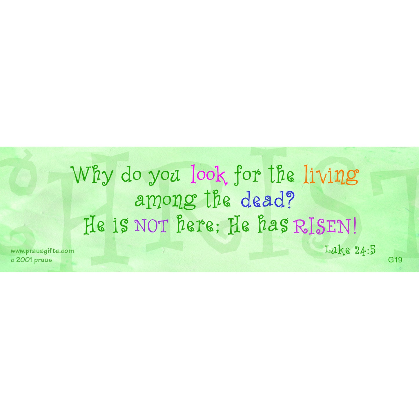 Lively Green - Jeweled Cross Bookmark