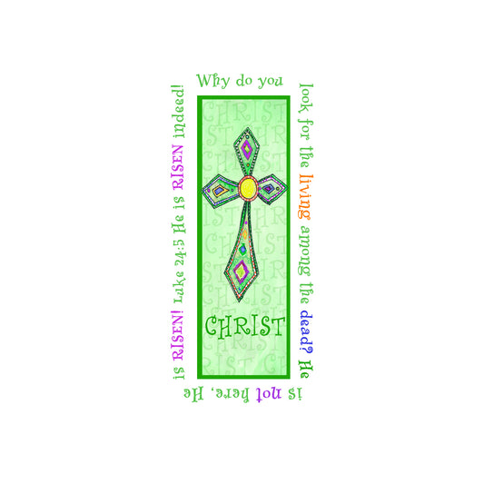 Lively Green - Jeweled Cross Magnet