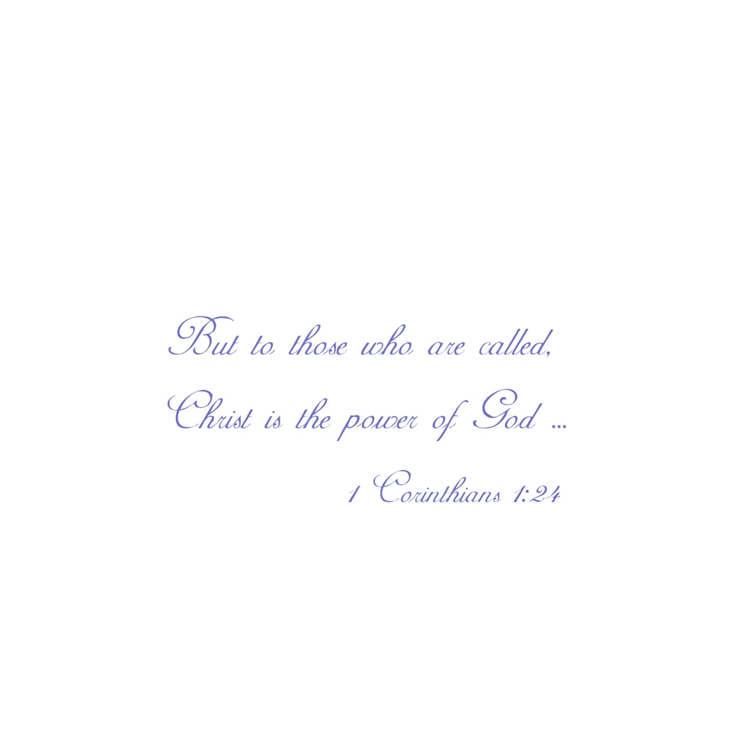 Heavenly Blue - Jeweled Cross Note Card (Single Card)