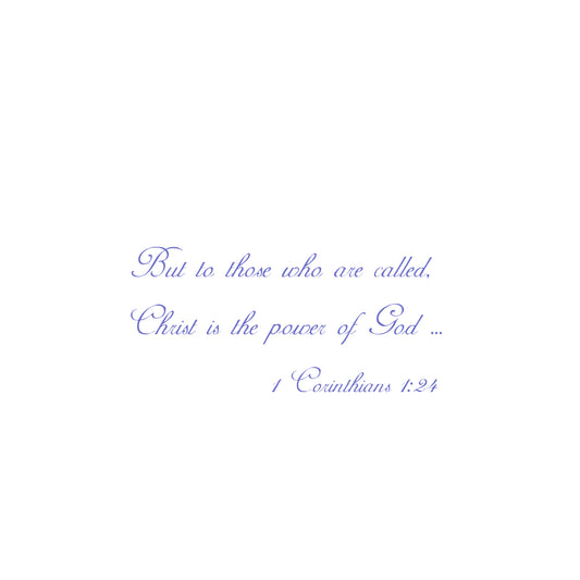 Heavenly Blue - Jeweled Cross Note Card (Single Card)