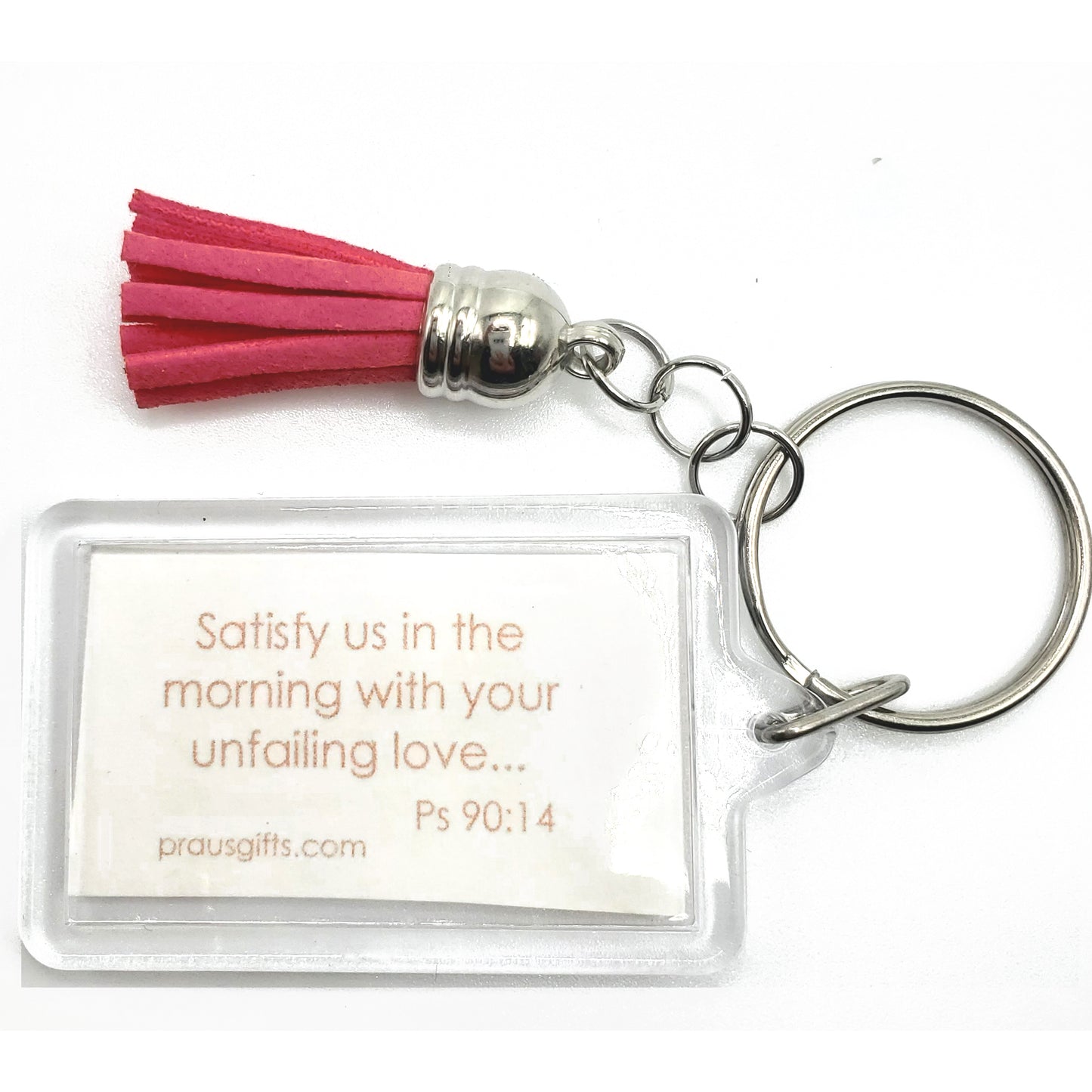 Vivid Orange - Pink Coffee Cup Key Ring