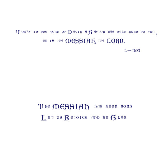 A Very Merry Christmas - Messiah Note Card (Single Card)