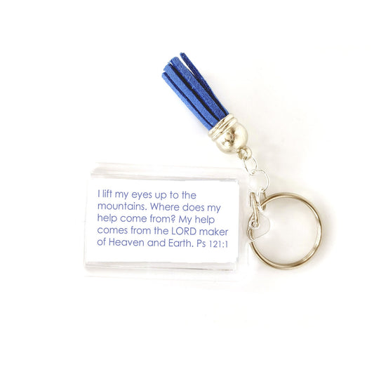 Heavenly Blue - Mountain Keyring