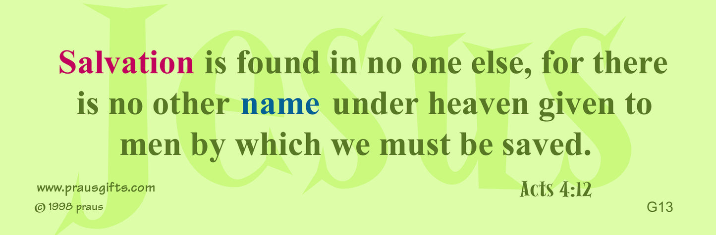 Lively Green - Names of Jesus Bookmark