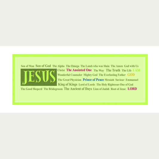 Lively Green - Names of Jesus Note Card (Single Card)