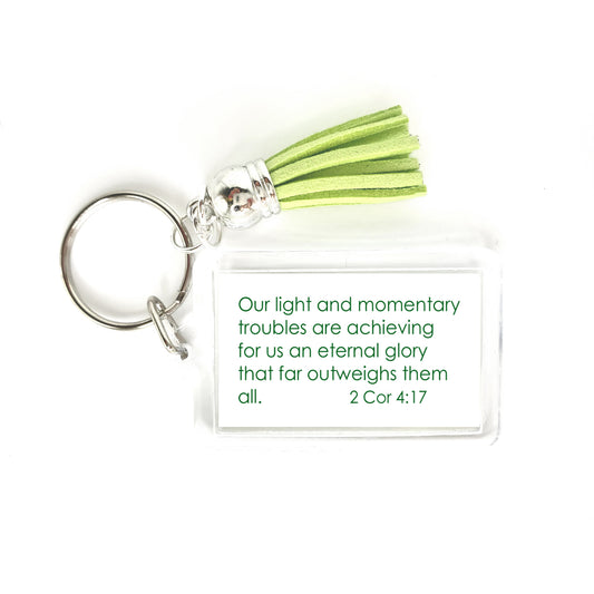 Lively Green - From Affliction to Glory Keyring