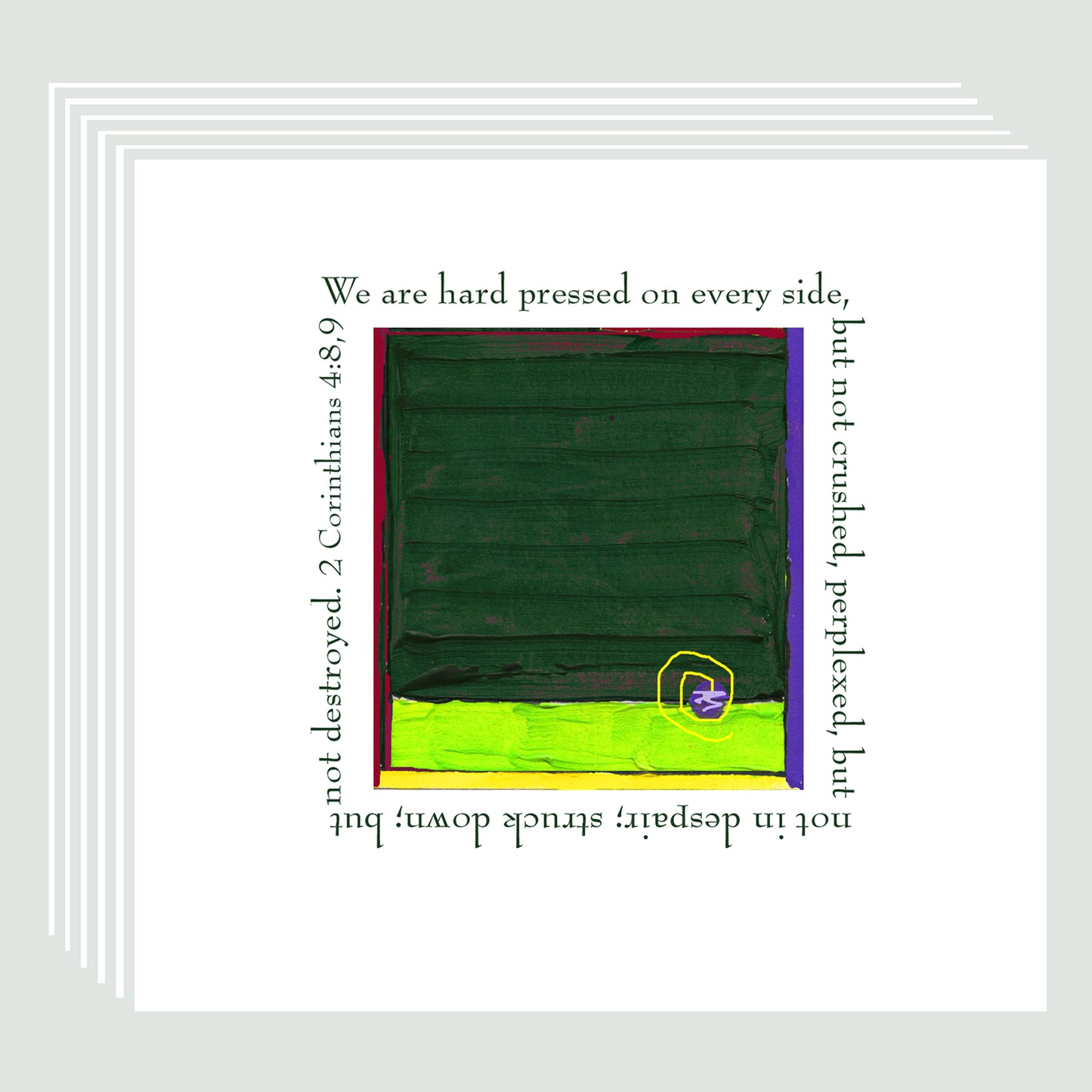 Lively Green - From Affliction to Glory Note Cards (Six Cards)