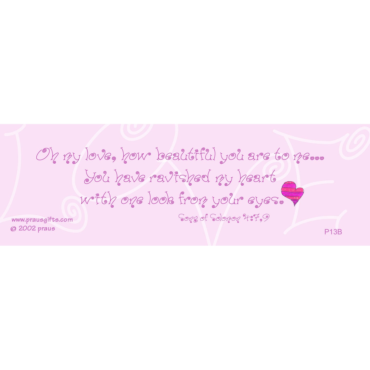 Bright Pink - Lots of Hearts Bookmark