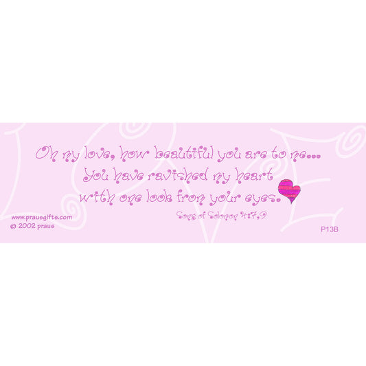 Bright Pink - Lots of Hearts Bookmark