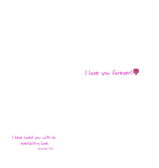 Bright Pink - Stripe Note Card (Single Card)