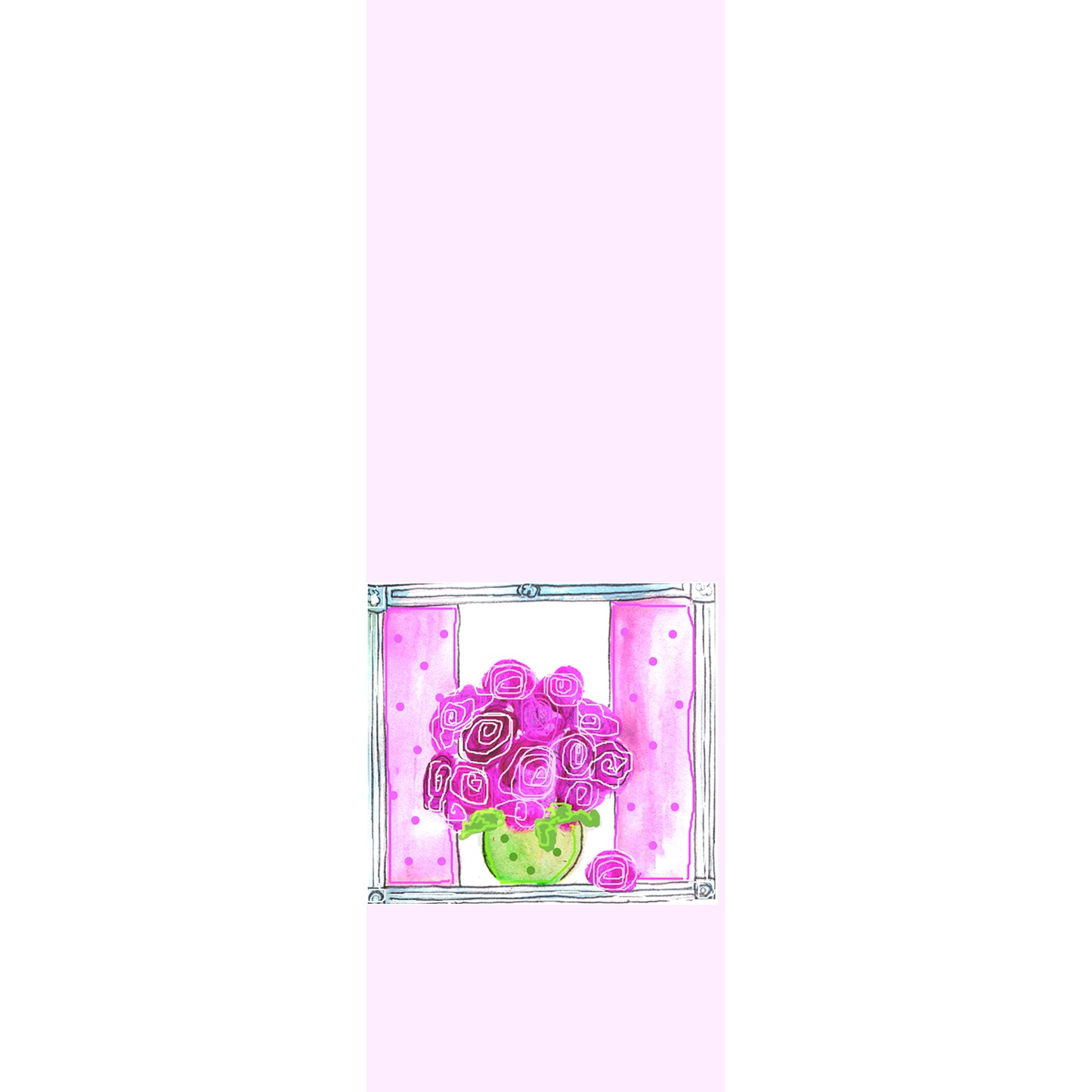 Bright Pink - Roses in a Bowl Bookmark