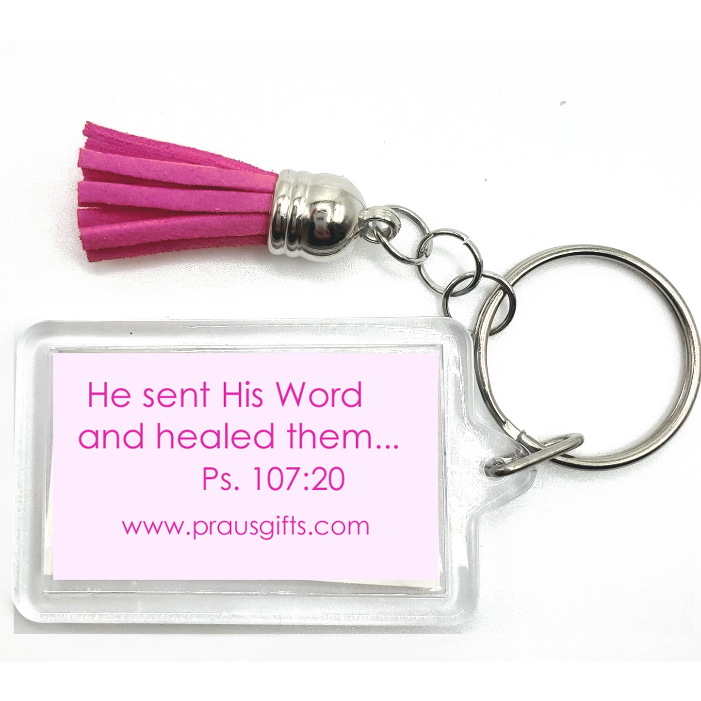 Bright Pink - Roses in a Bowl Key Ring