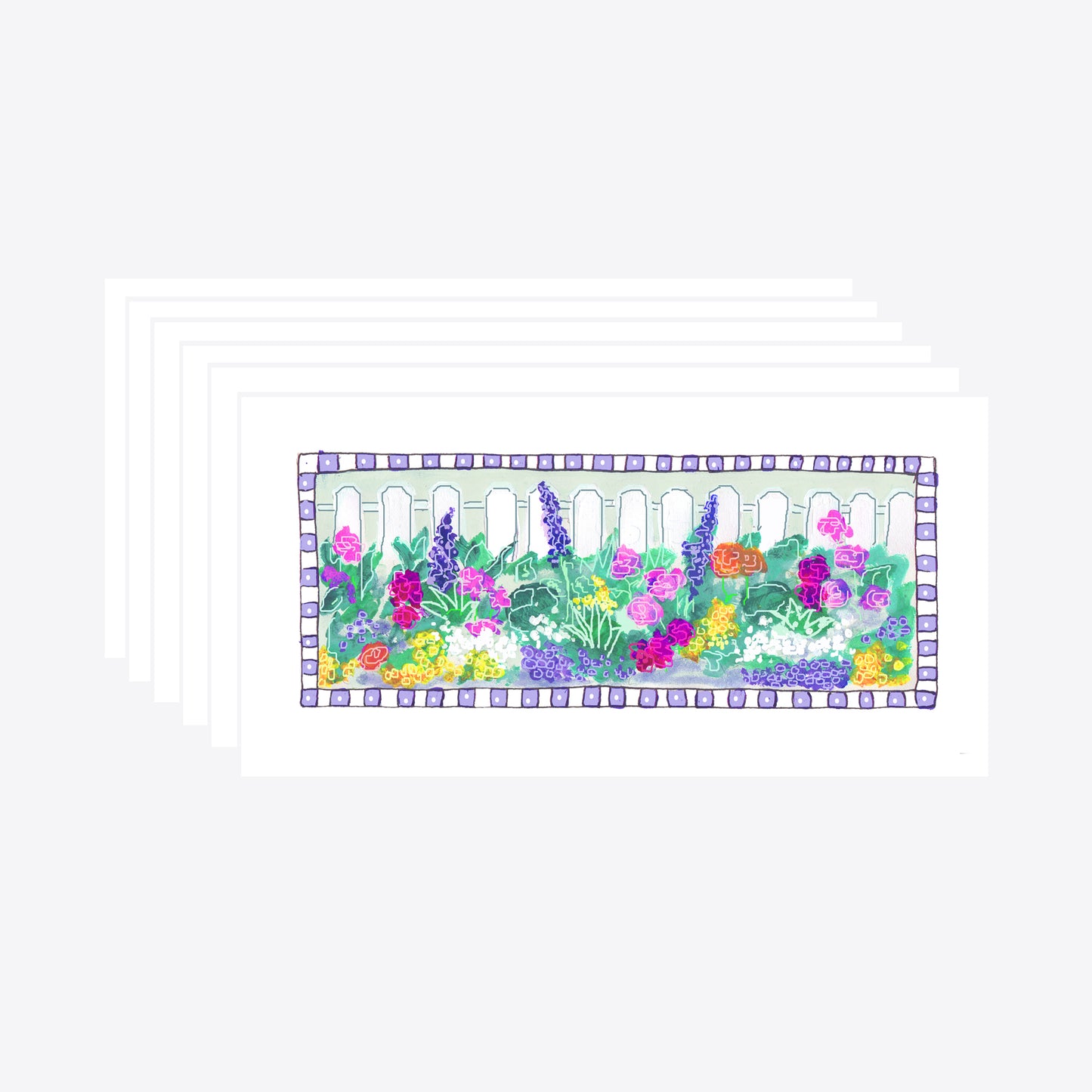 Deep Purple - Garden Note Cards (Six Cards)