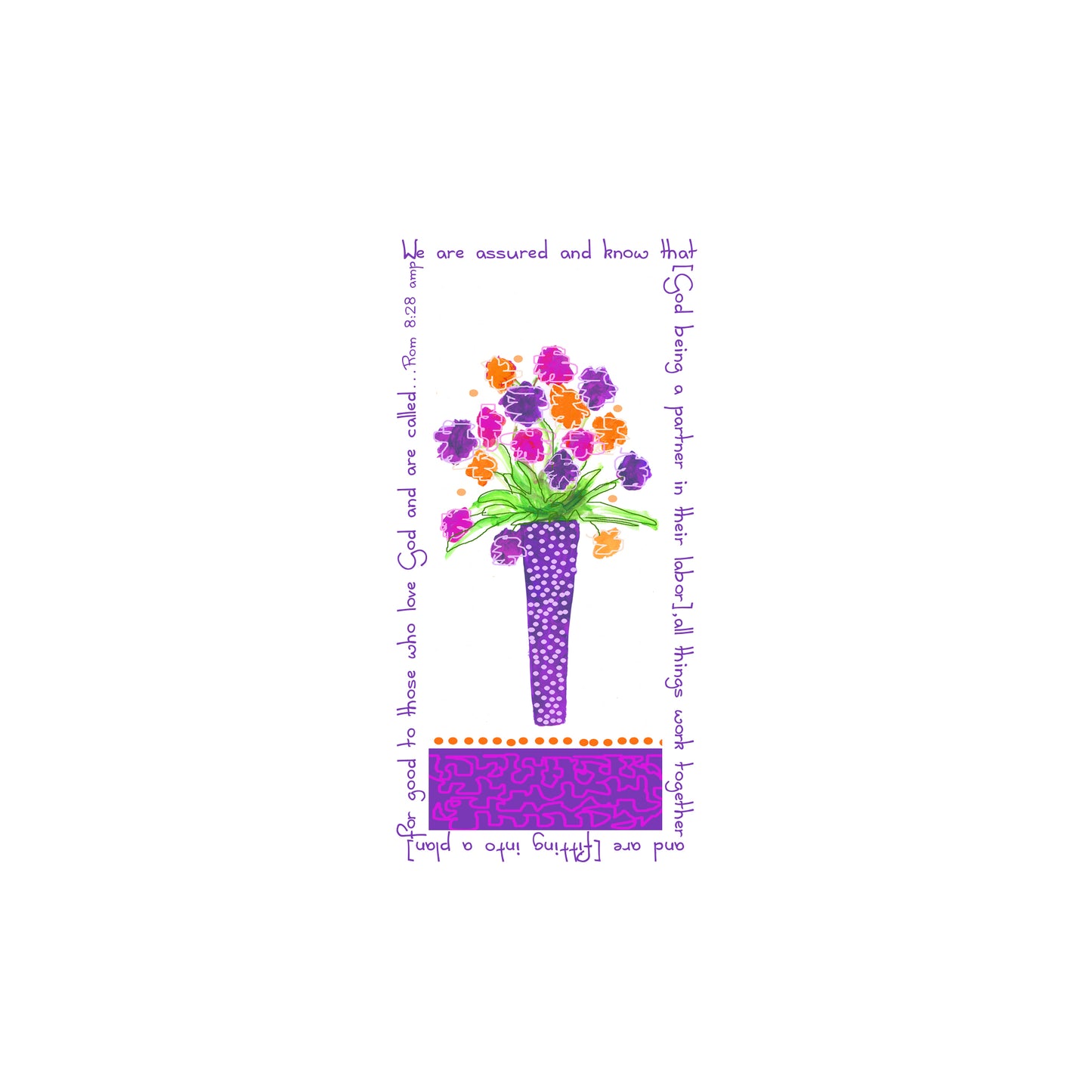 Deep Purple - Tall Purple Vase Magnet