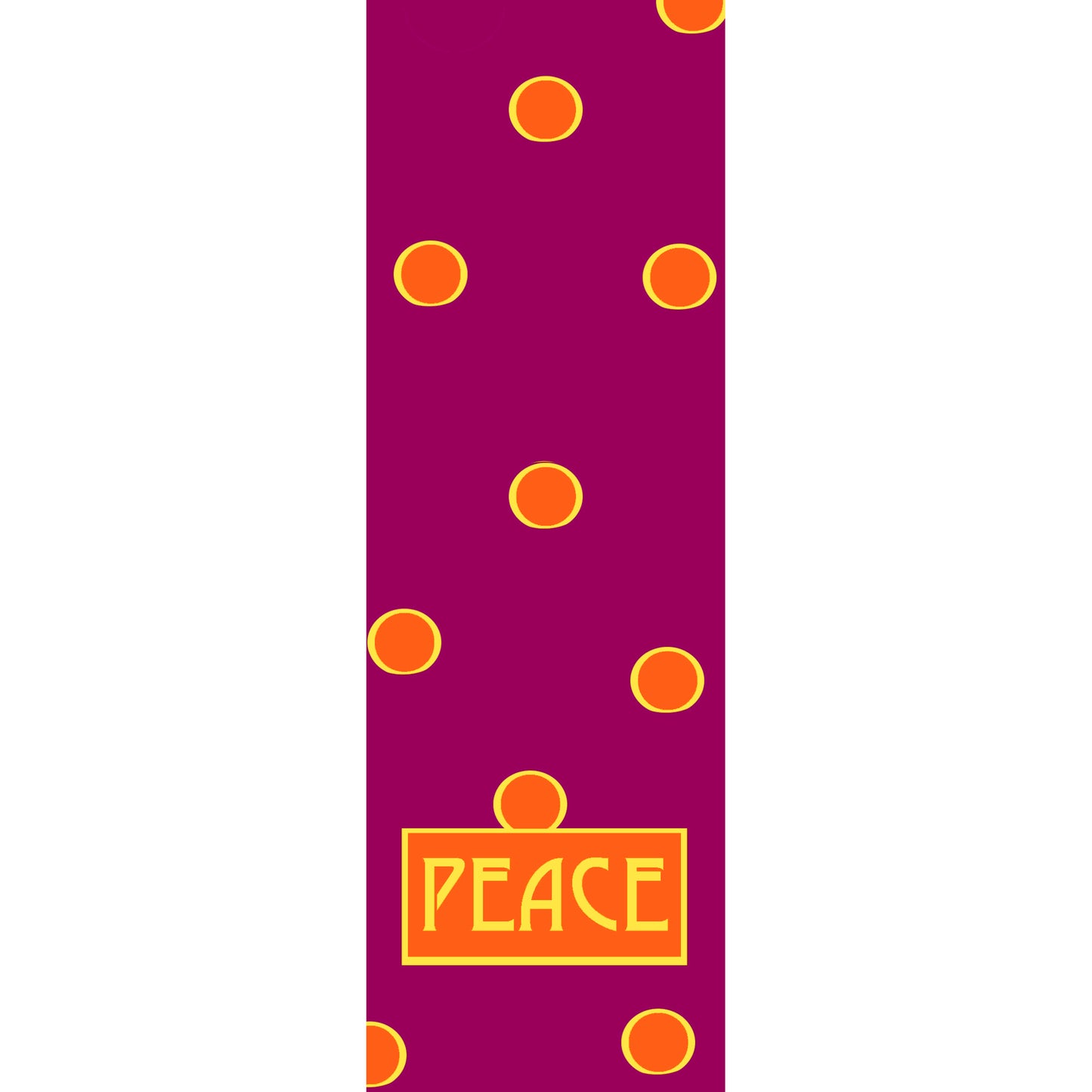 Vivid Orange - Peace Bookmark