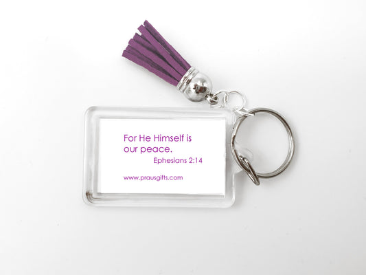 Vivid Orange - Peace Key Ring