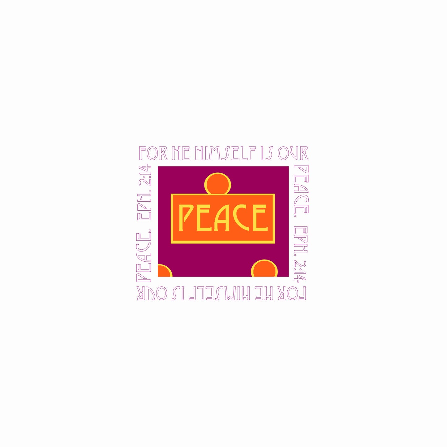 Vivid Orange - Peace Magnet