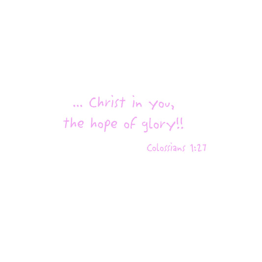 Bright Pink - Pink Cross Square Note Card (Single Card)