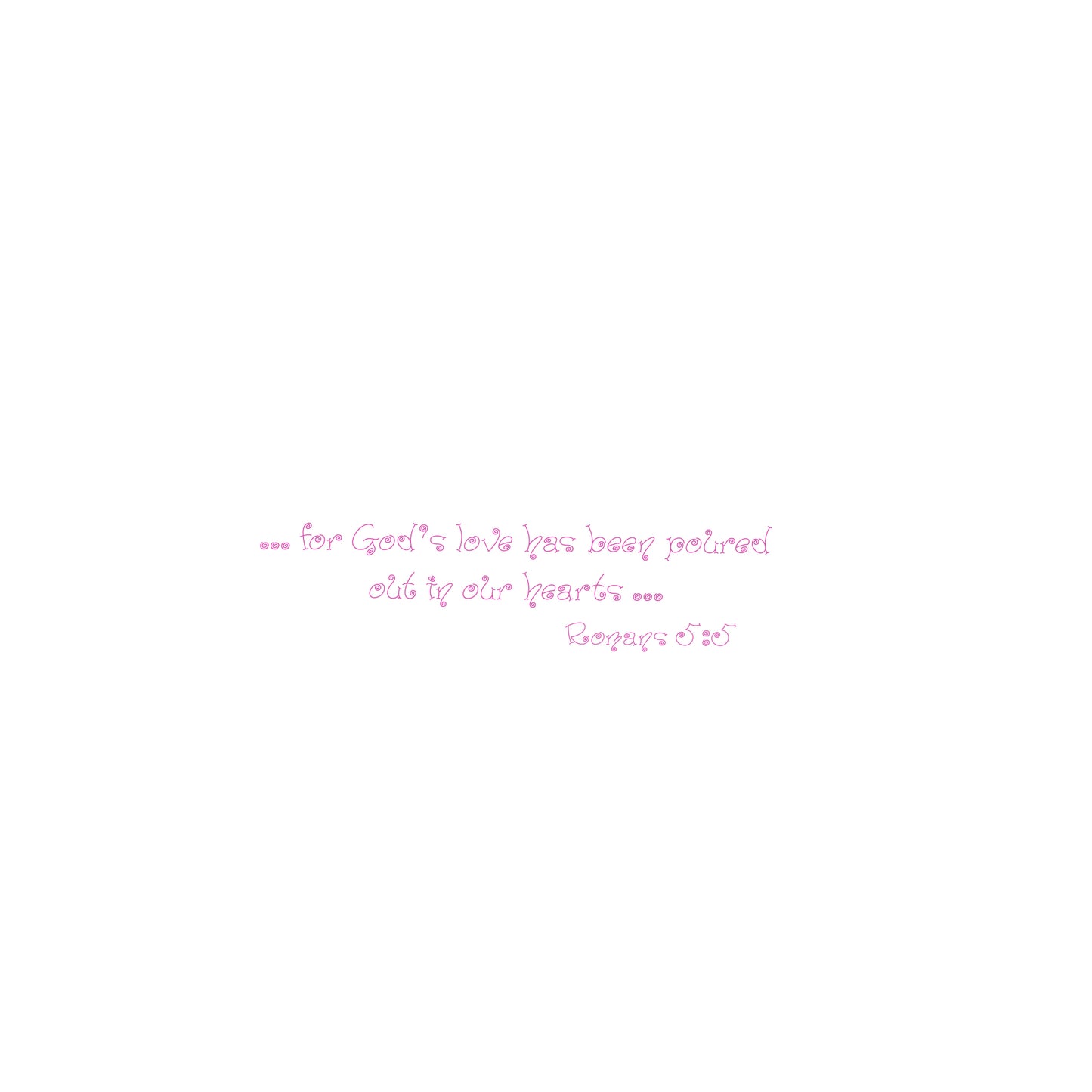 Bright Pink - Pink Heart Square Note Card (Single Card)