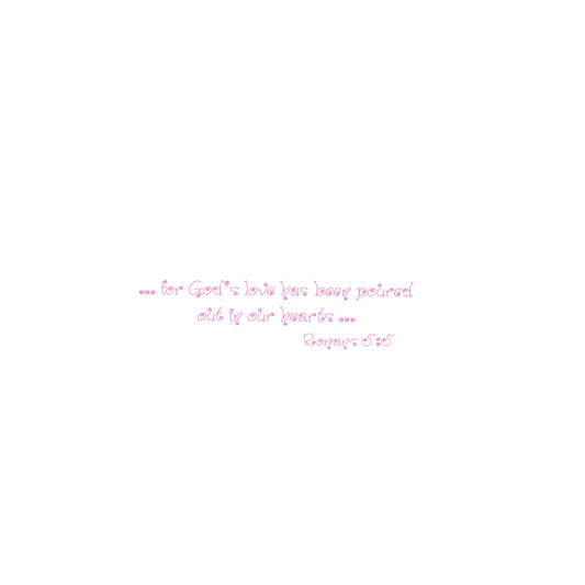 Bright Pink - Pink Heart Square Note Cards (Six Cards)