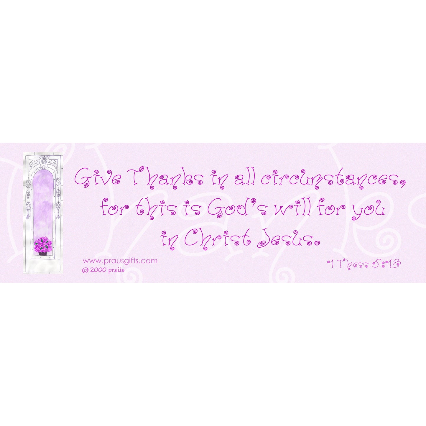 Bright Pink - Flowers in the Window Bookmark