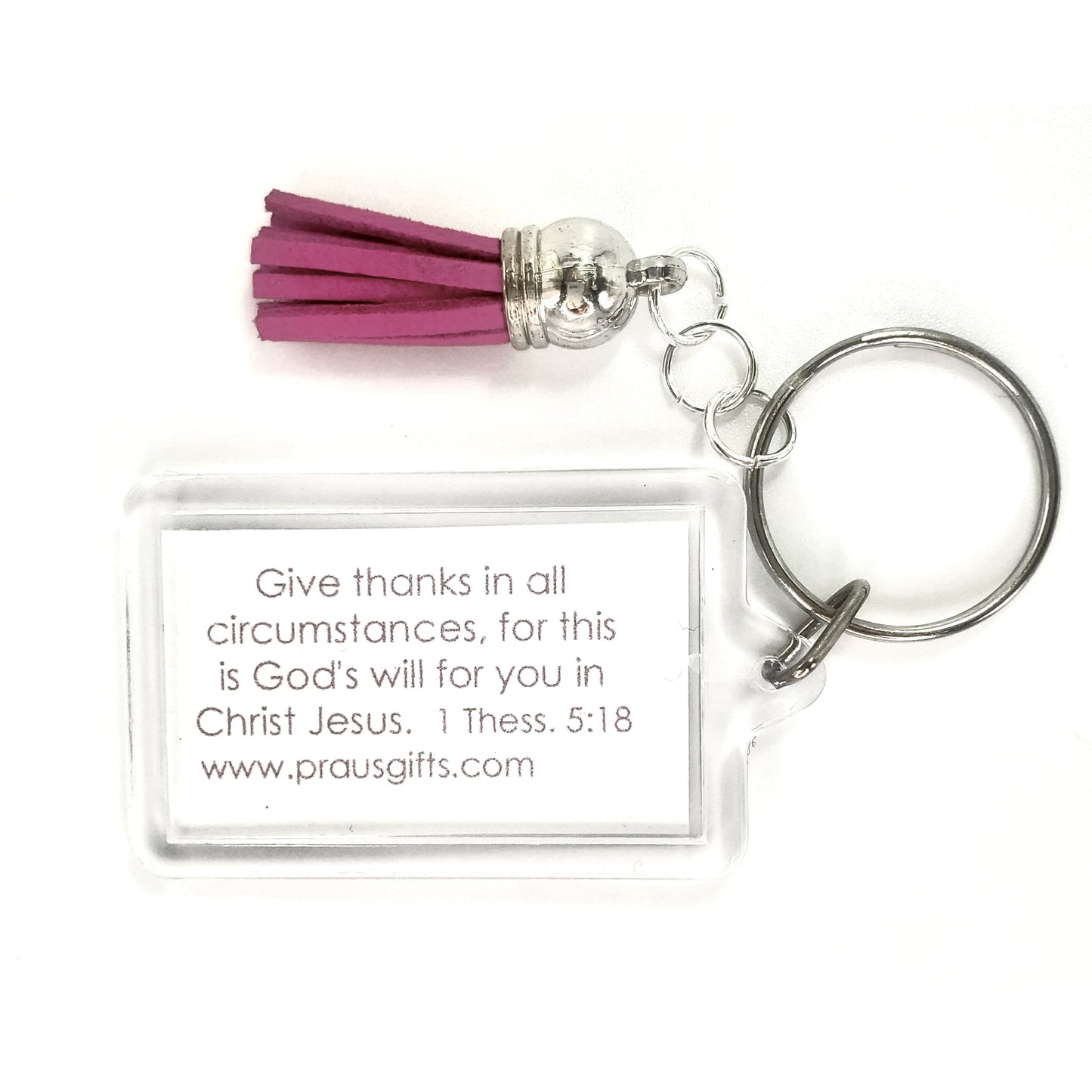 Bright Pink - Flowers in the Window Key Ring
