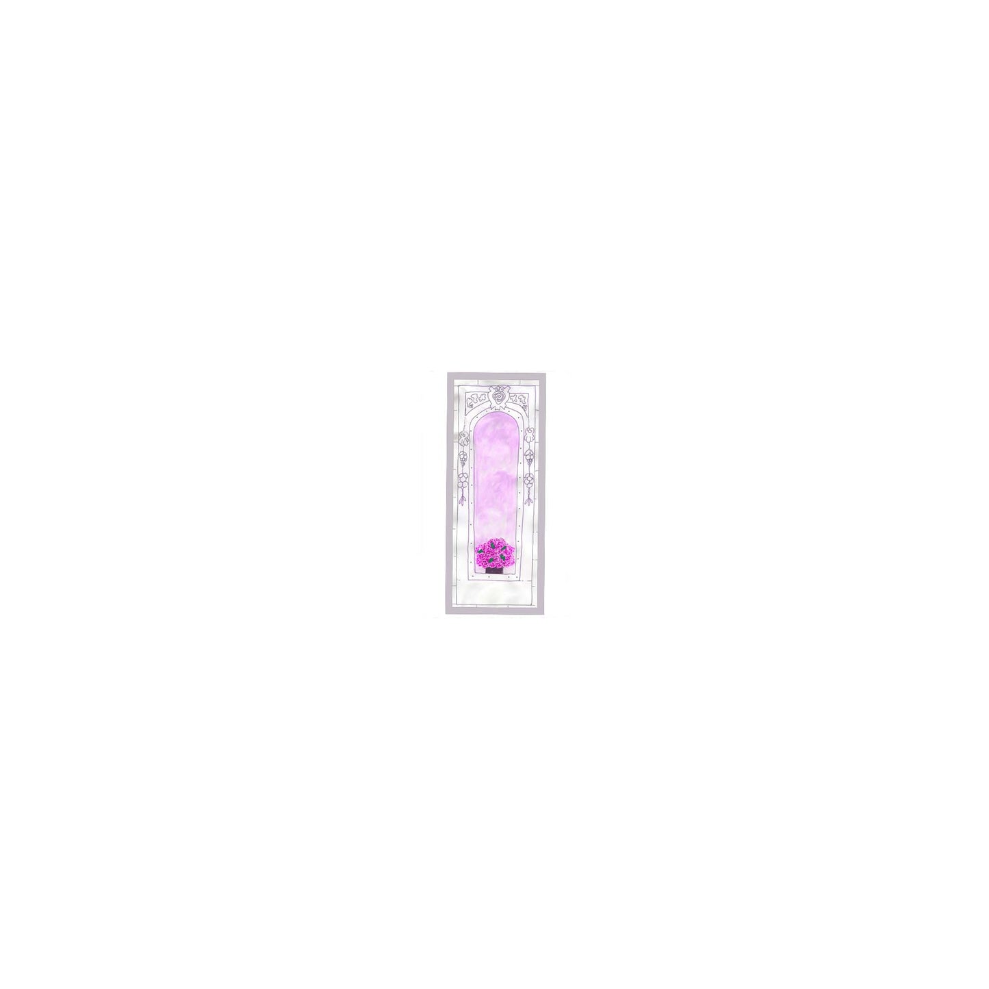 Bright Pink - Flowers in the Window Mini Bookmarks (40 mini bookmarks)