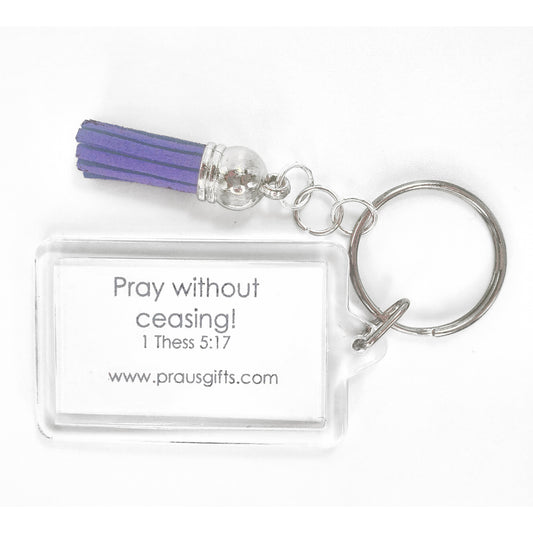 Deep Purple - Flowers in the Window Key Ring