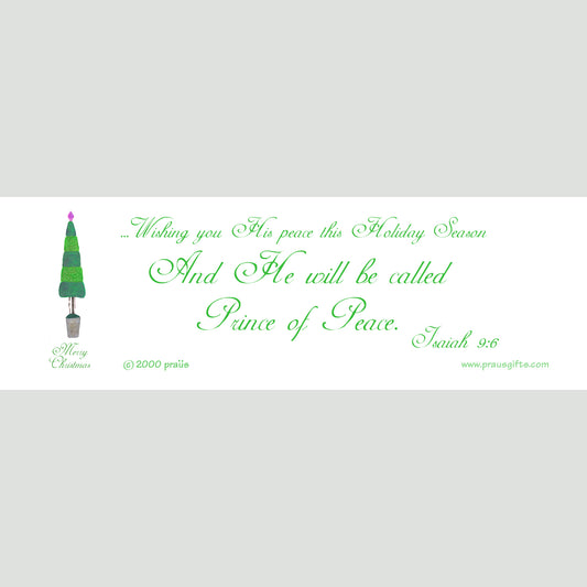 A Very Merry Christmas - Striped Tree Bookmark