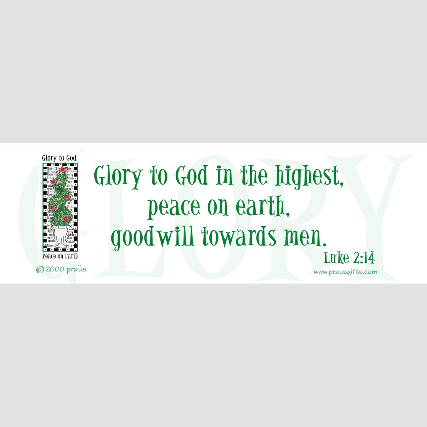 A Very Merry Christmas - A Swirling Topiary Bookmark