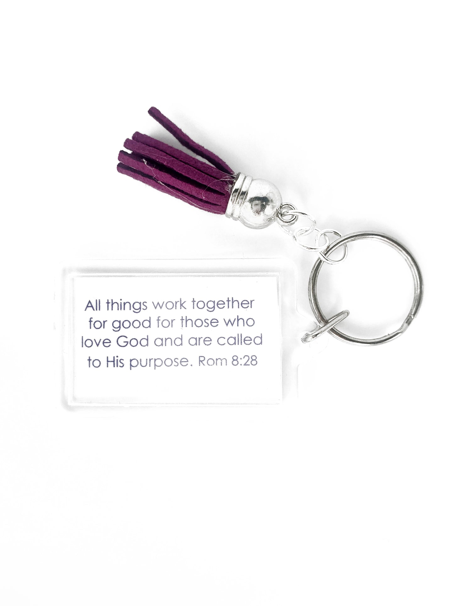 Deep Purple - Tall Purple Vase Key Ring