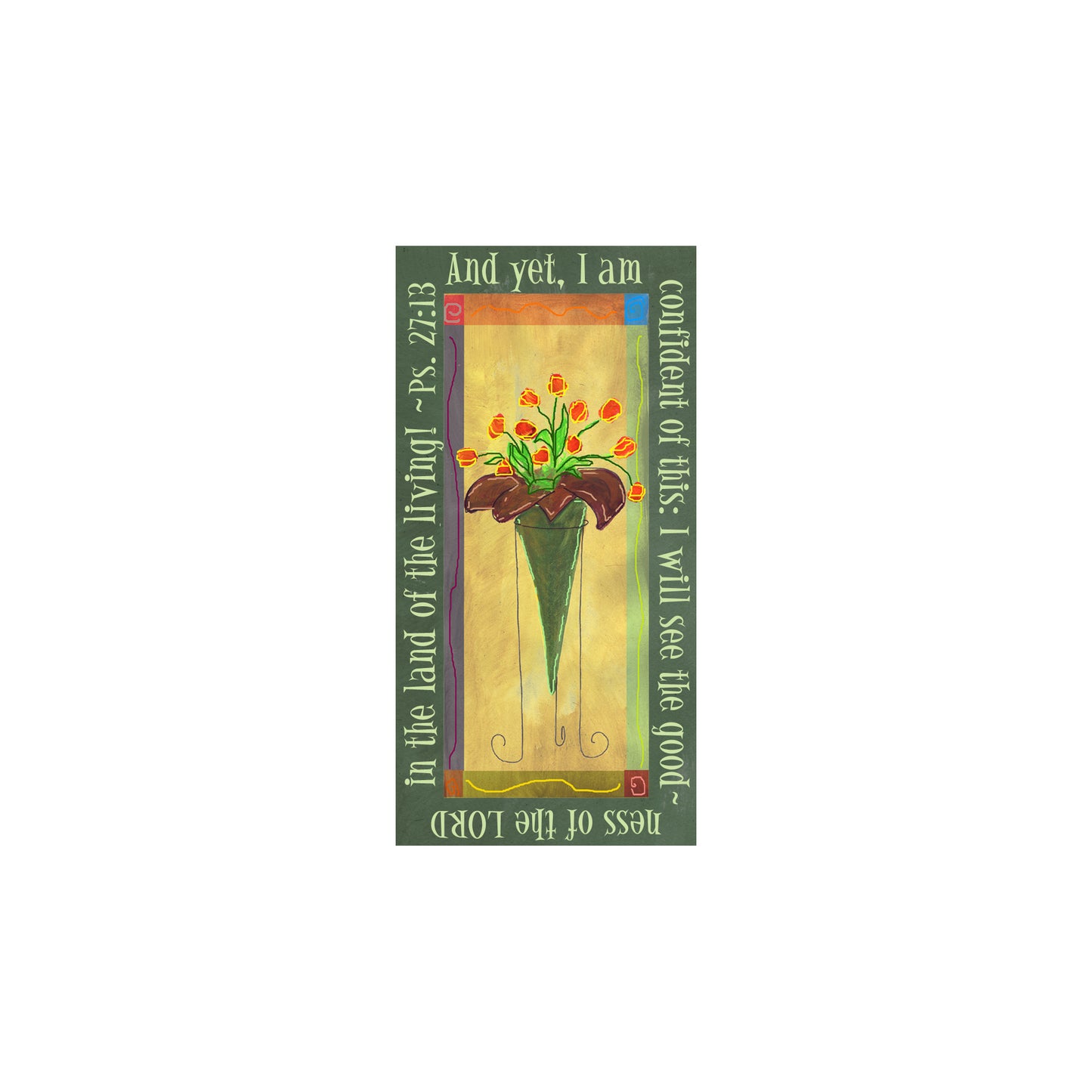 Vibrant Yellow - Tall Tulips Magnet