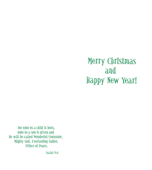 A Very Merry Christmas - A Christmas Topiary Note Card (Single Card)