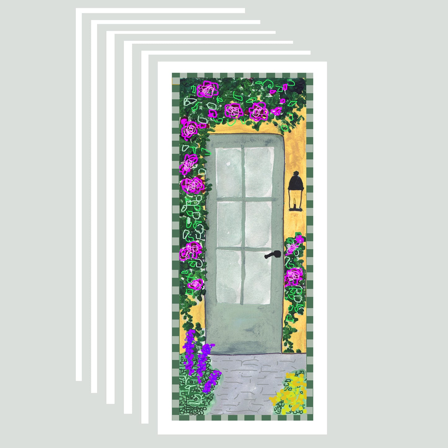 Lively Green - Vine Note Cards (Six Cards)