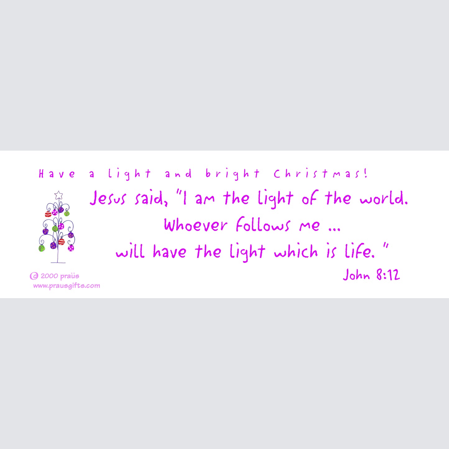 A Very Merry Christmas - A Wire Tree Bookmark