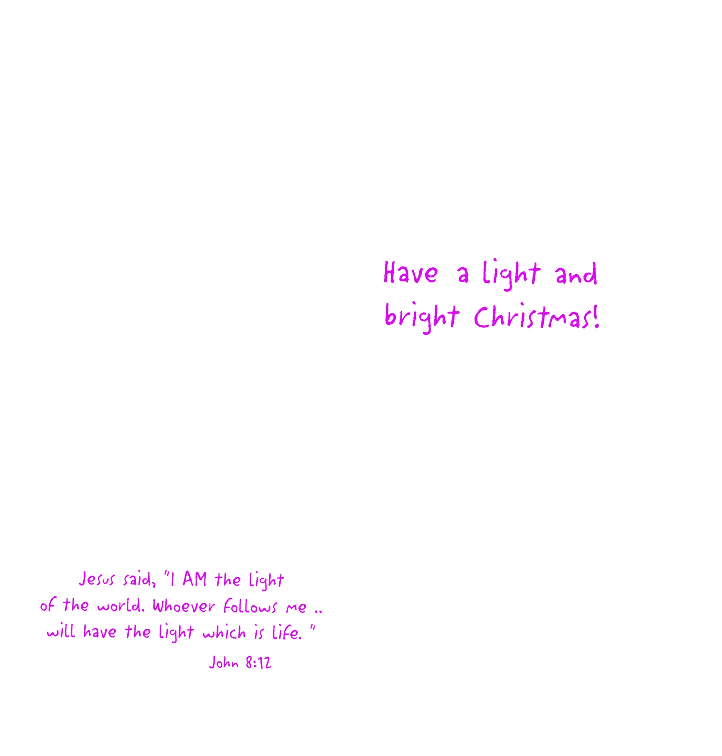 A Very Merry Christmas - A Wire Tree Note Card (Single Card)