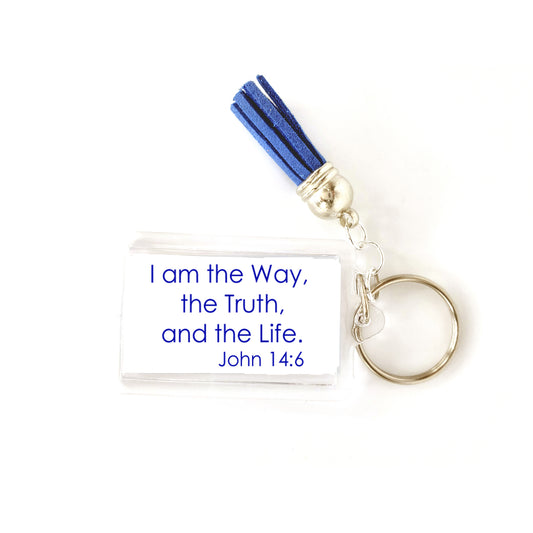 Heavenly Blue - Jesus is the Way Keyring