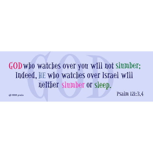 Heavenly Blue - God Will Not Slumber Bookmark