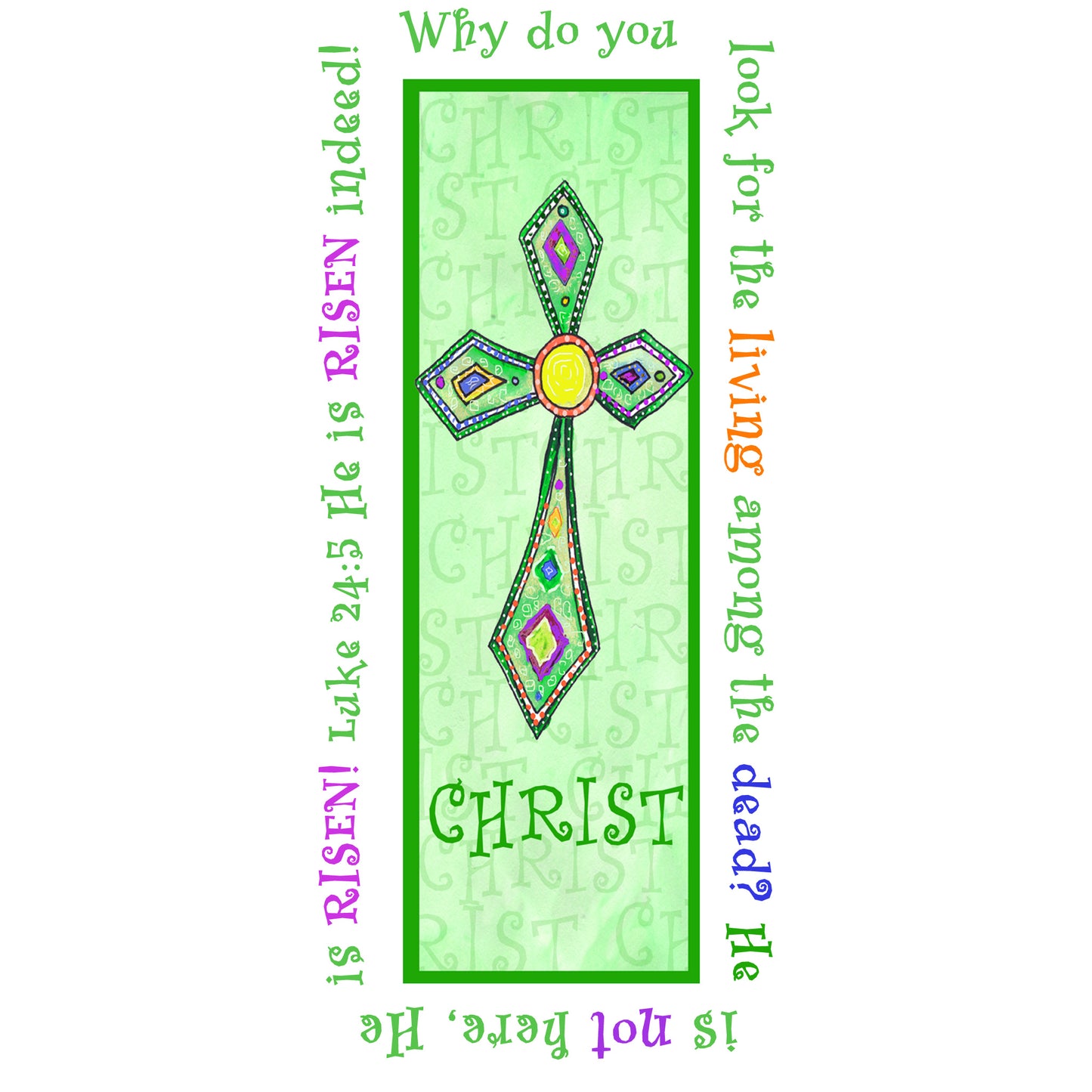 Lively Green - Jeweled Cross Mug