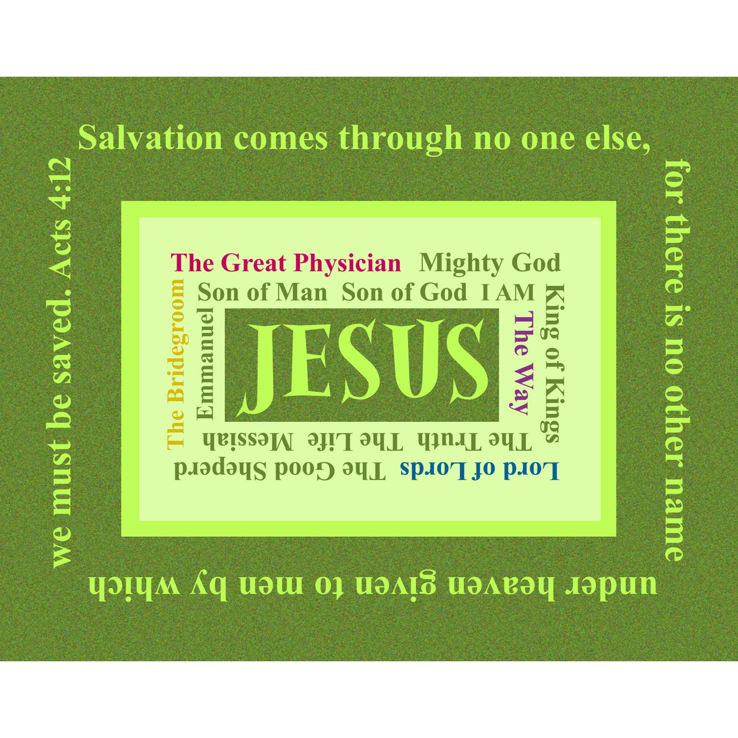 Lively Green - Names of Jesus Sweatshirt Hoodie