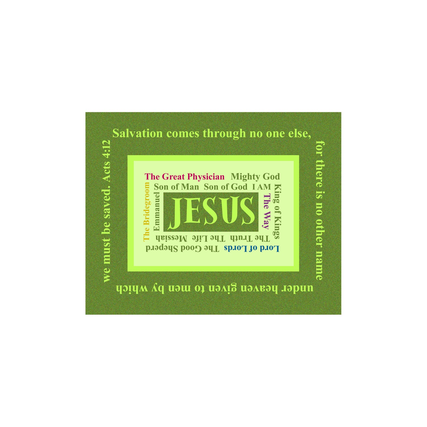 Lively Green - Names of Jesus Magnet