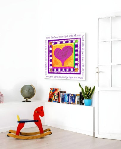 Bright Pink - Heart Canvas Print