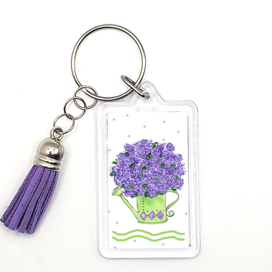 Deep Purple - Watering Can Key Ring