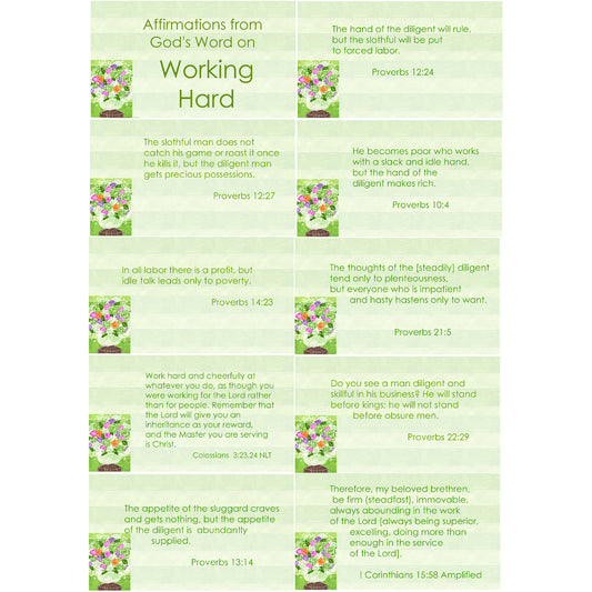 Affirmations from God - Working Hard