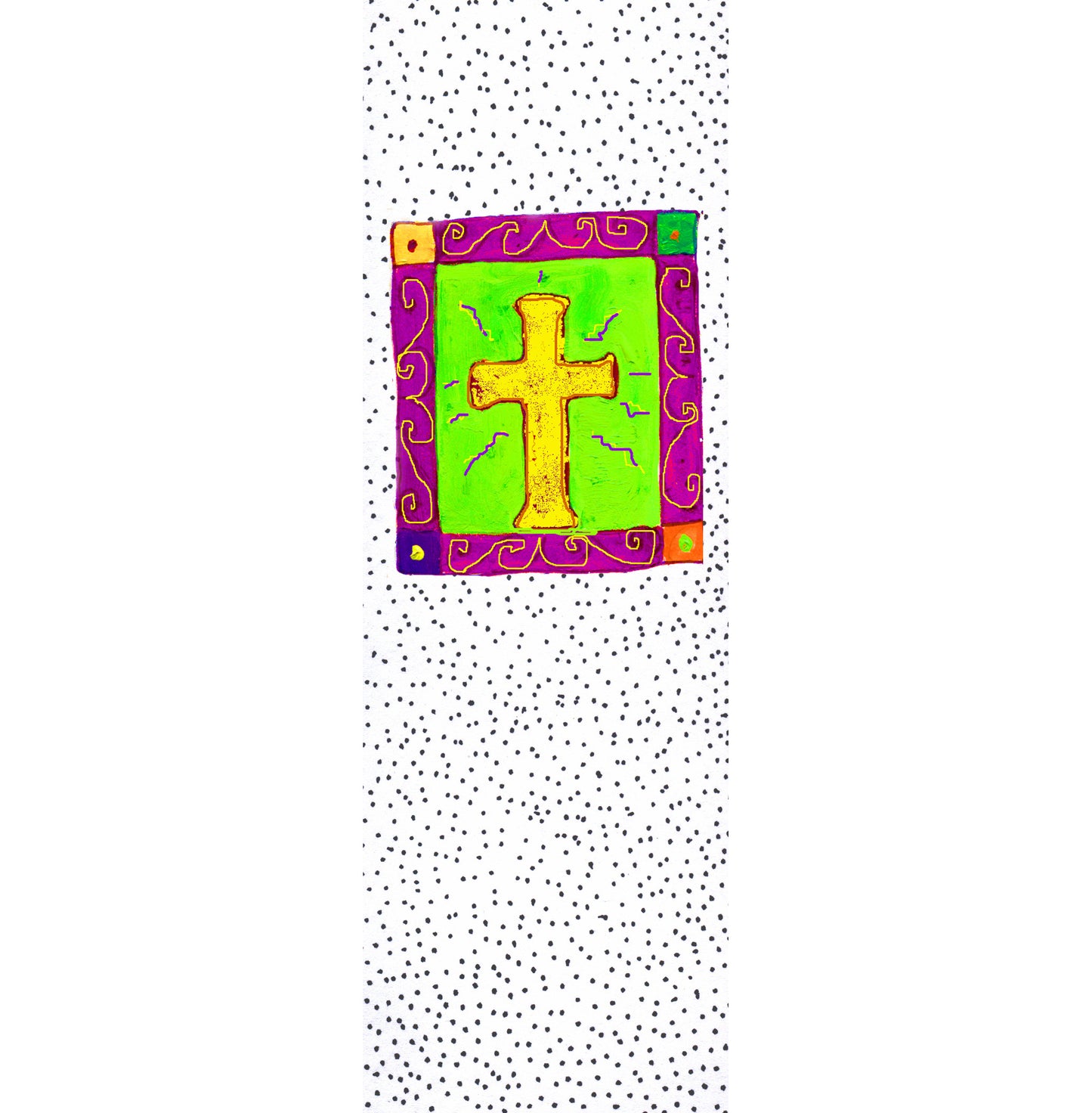 Vibrant Yellow - The Golden Cross Bookmark